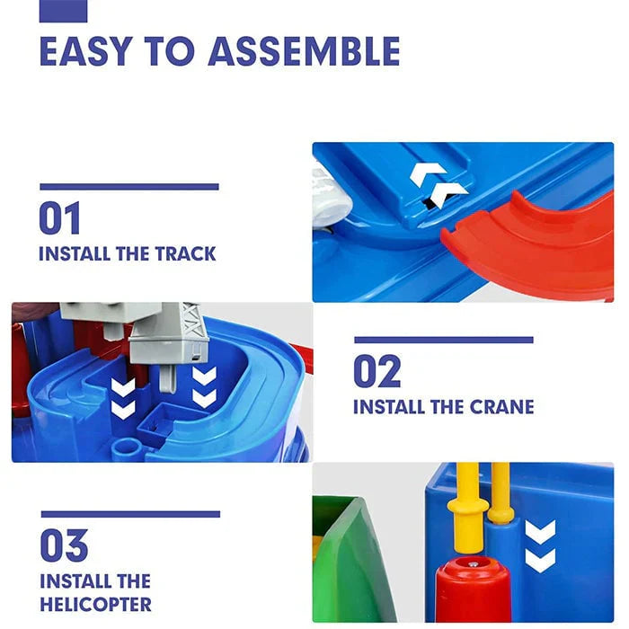 RescueTrack Adventure Set – Educational Rescue Vehicle Toy for Toddlers