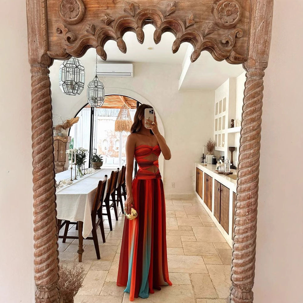 ALINA | Sweetheart Maxi Dress – Fiery, Unique & Alluring