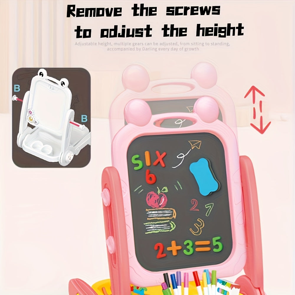 Double-Sided Children's Drawing Board – Magnetic with Educational Features for Learning and Playing