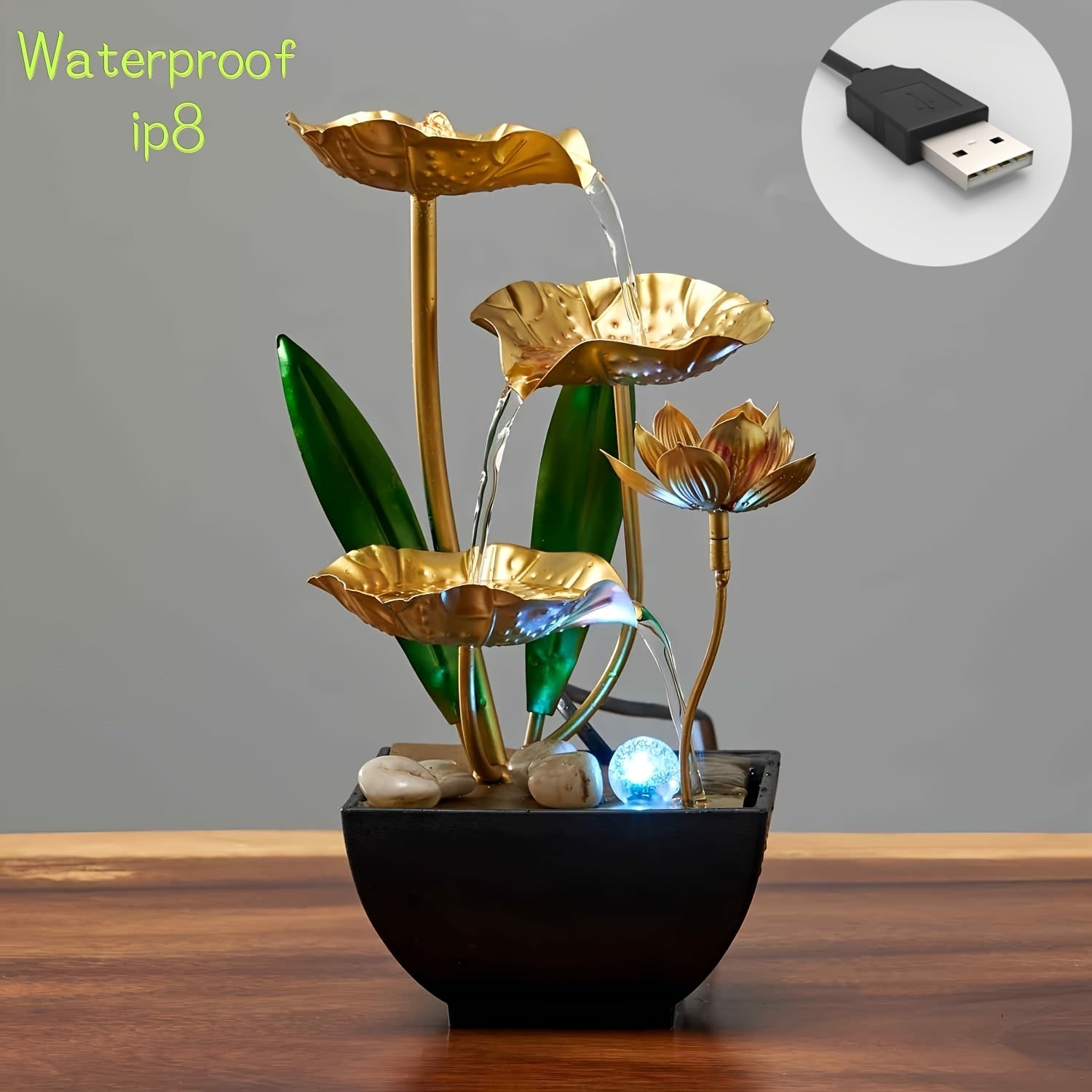 Serene Lotus Indoor Fountain – Calming and Atmospheric