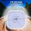 80W LED Solar Rechargeable Camping Lamp with Magnet and Zoom Function
