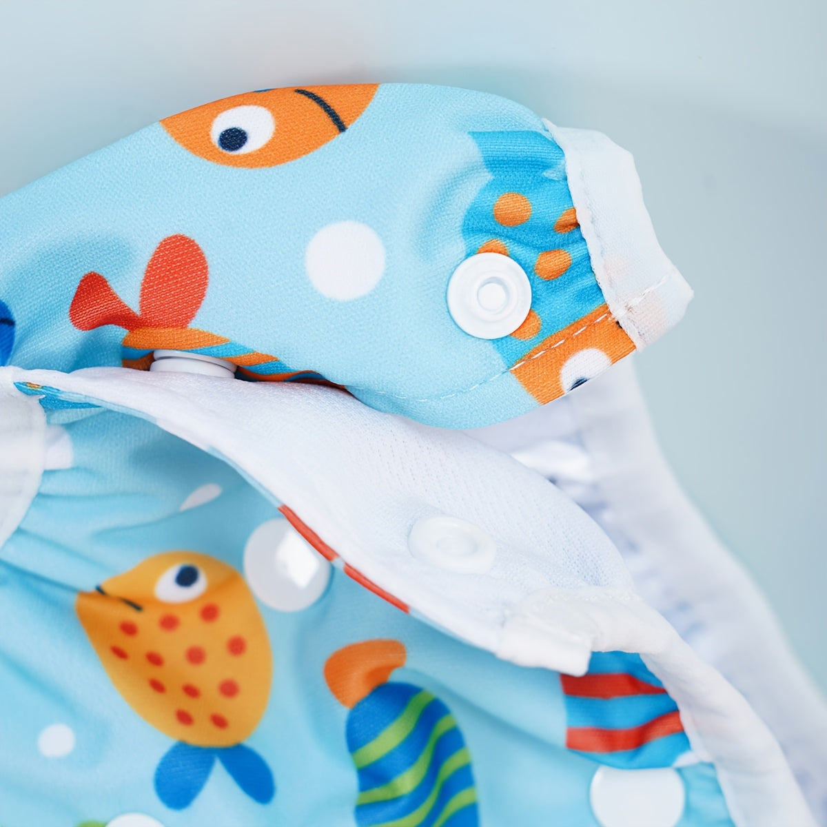 Adjustable Washable Swim Nappy for Babies – Leak-proof with Fish Print