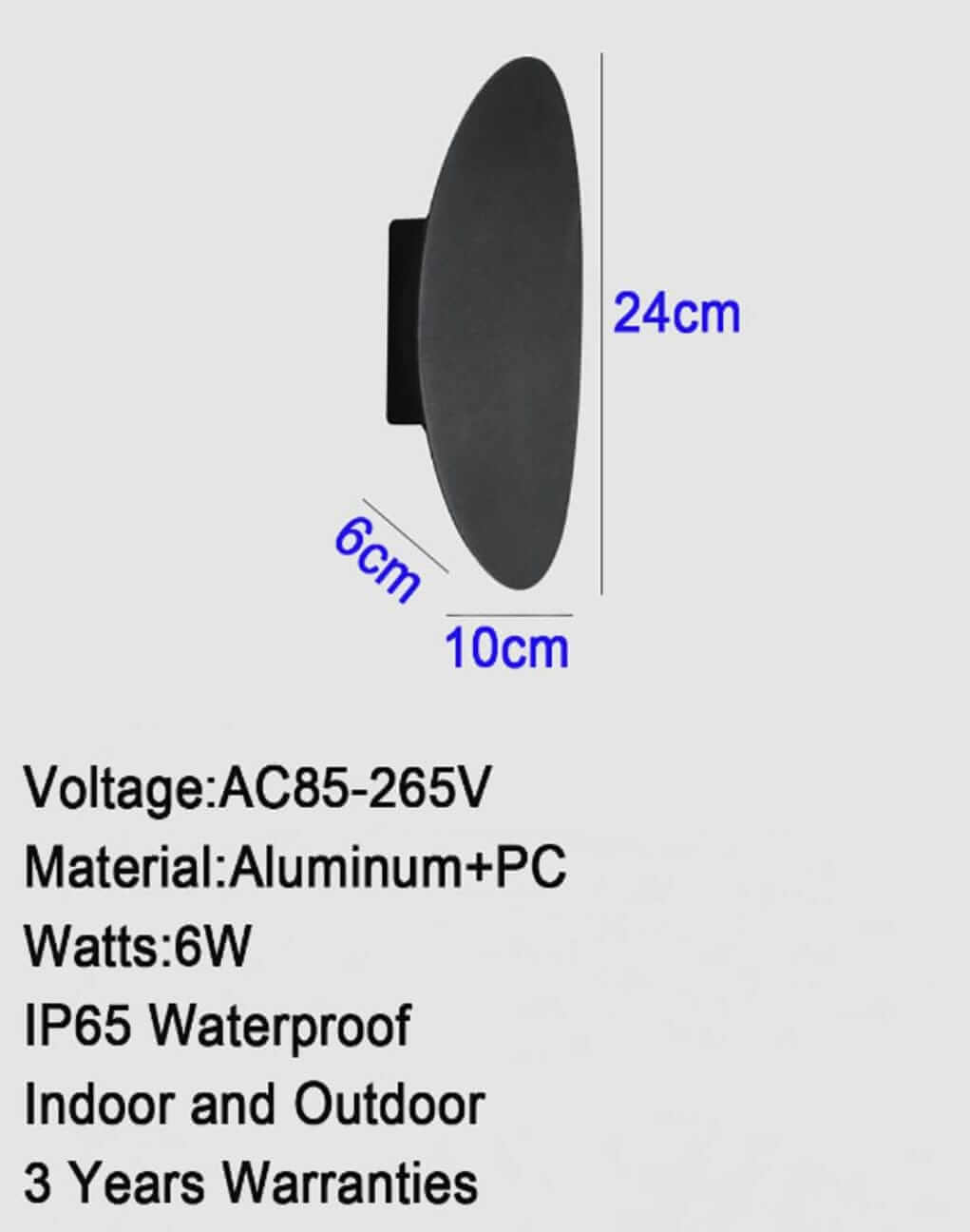 Modern Outdoor Wall Light - Oval & Rectangular Design