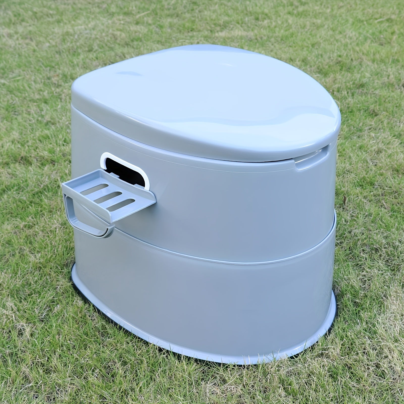 Portable Grey PVC Toilet - Comfortable and Convenient for Camping and Emergency Use