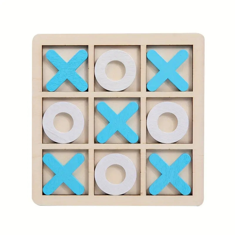 Wooden XOXO Board Game – Classic Noughts and Crosses Strategy Game