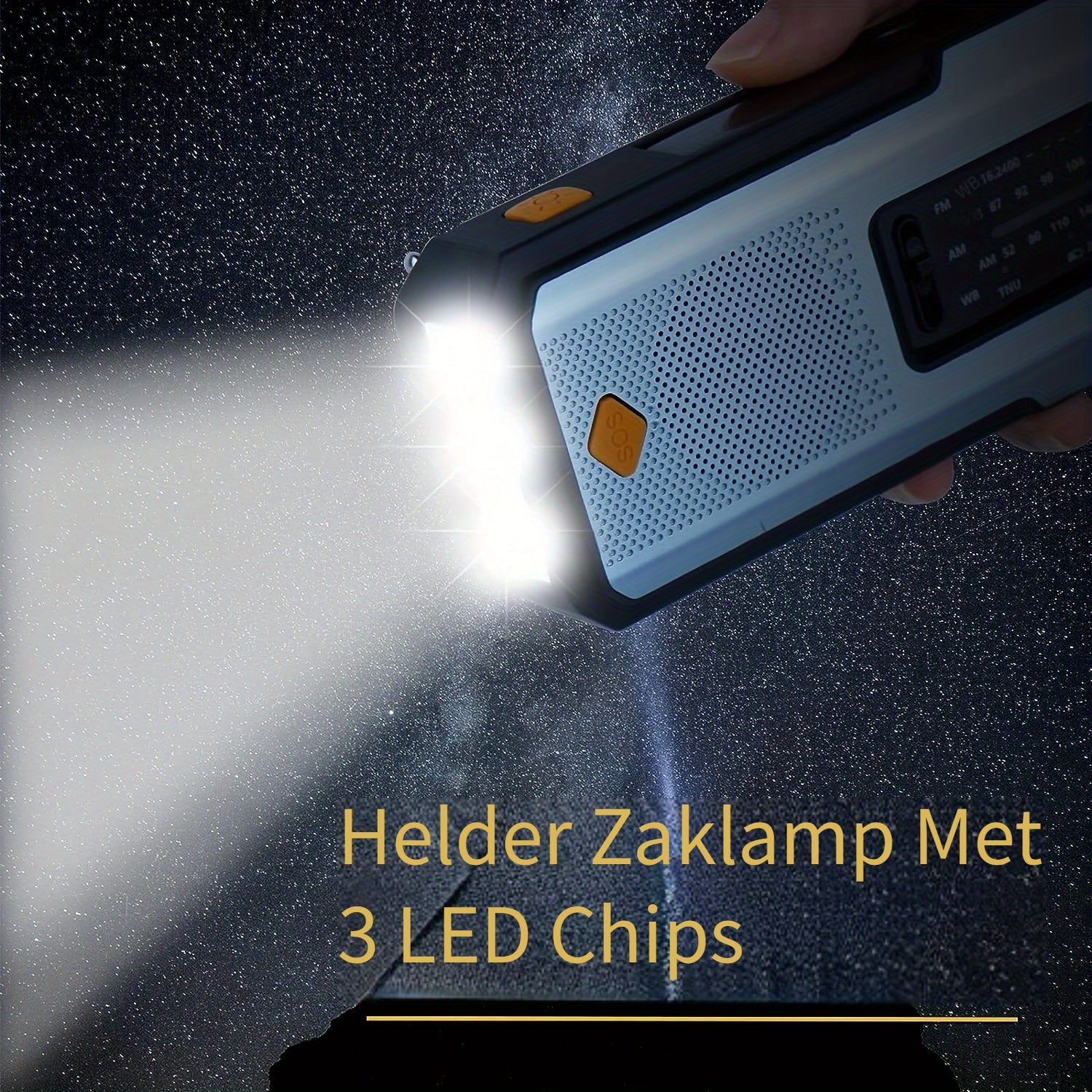 Daykit Portable AM/FM Radio – With Solar Panel and Flashlight