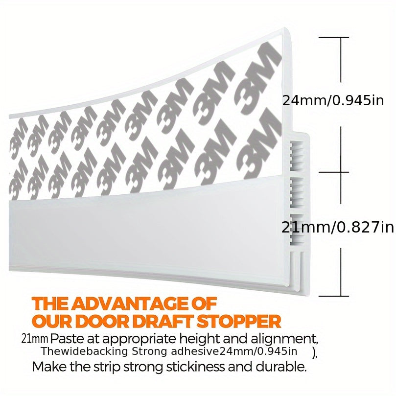 Draft Stopper for Door - Silicone Door Scraper with Strong Adhesive and Sound Insulation