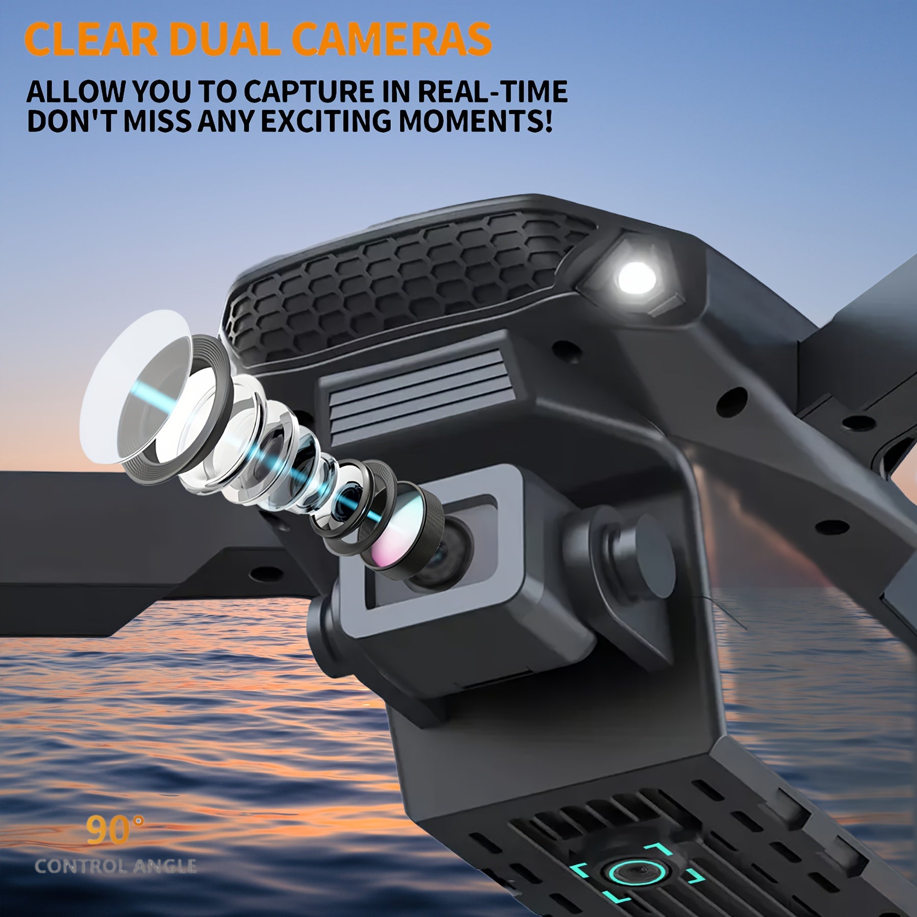 E88 Drone with Dual Camera – Foldable Quadcopter with Altitude Hold