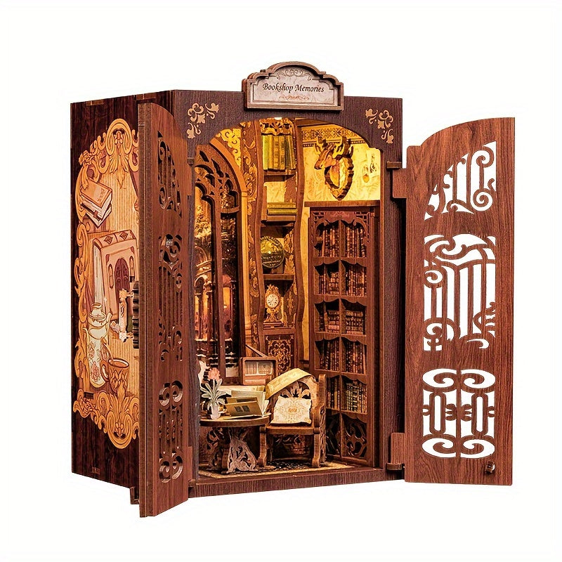 DIY Miniature Owl Bookshop – 3D Wooden Kit with Lighting for Creative Decoration