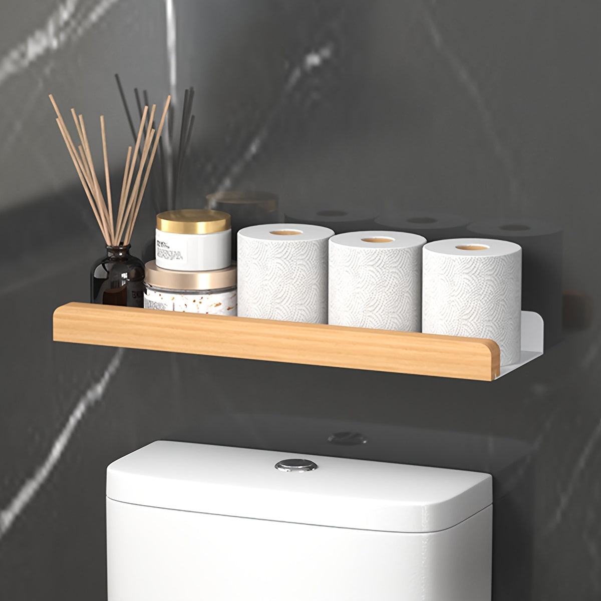 Stylish Wall Shelf Toilet Paper Holder – Perfect for Bathroom Organisation