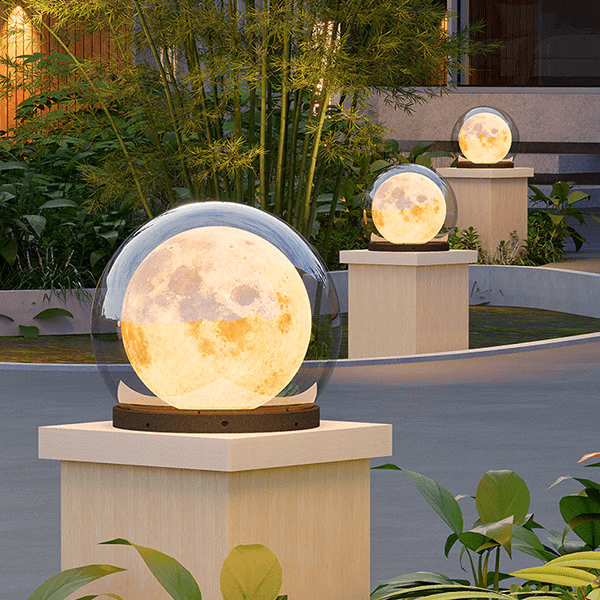 Modern Outdoor Lamp - Moon Shaped Design