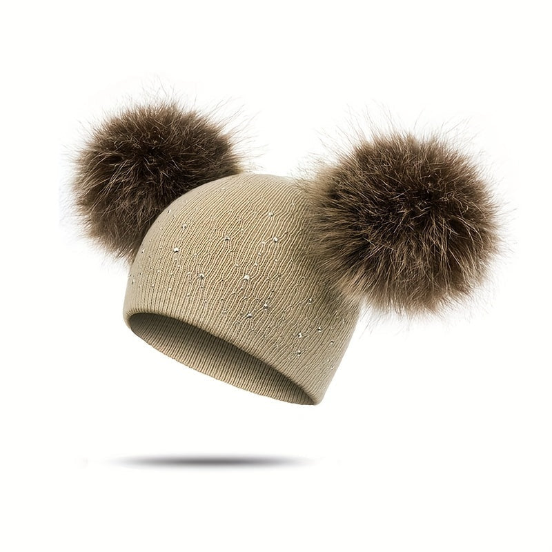 Lily Girls' Pom Pom Hat - Playful and Warm for the Winter Months