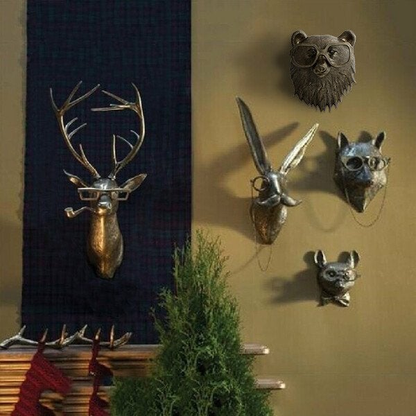Playful Animal Head Wall Decoration - WallCritters