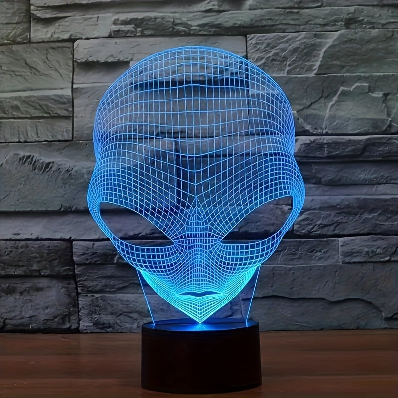 3D Alien Head LED Table Lamp with 7 Colours - Lunaris