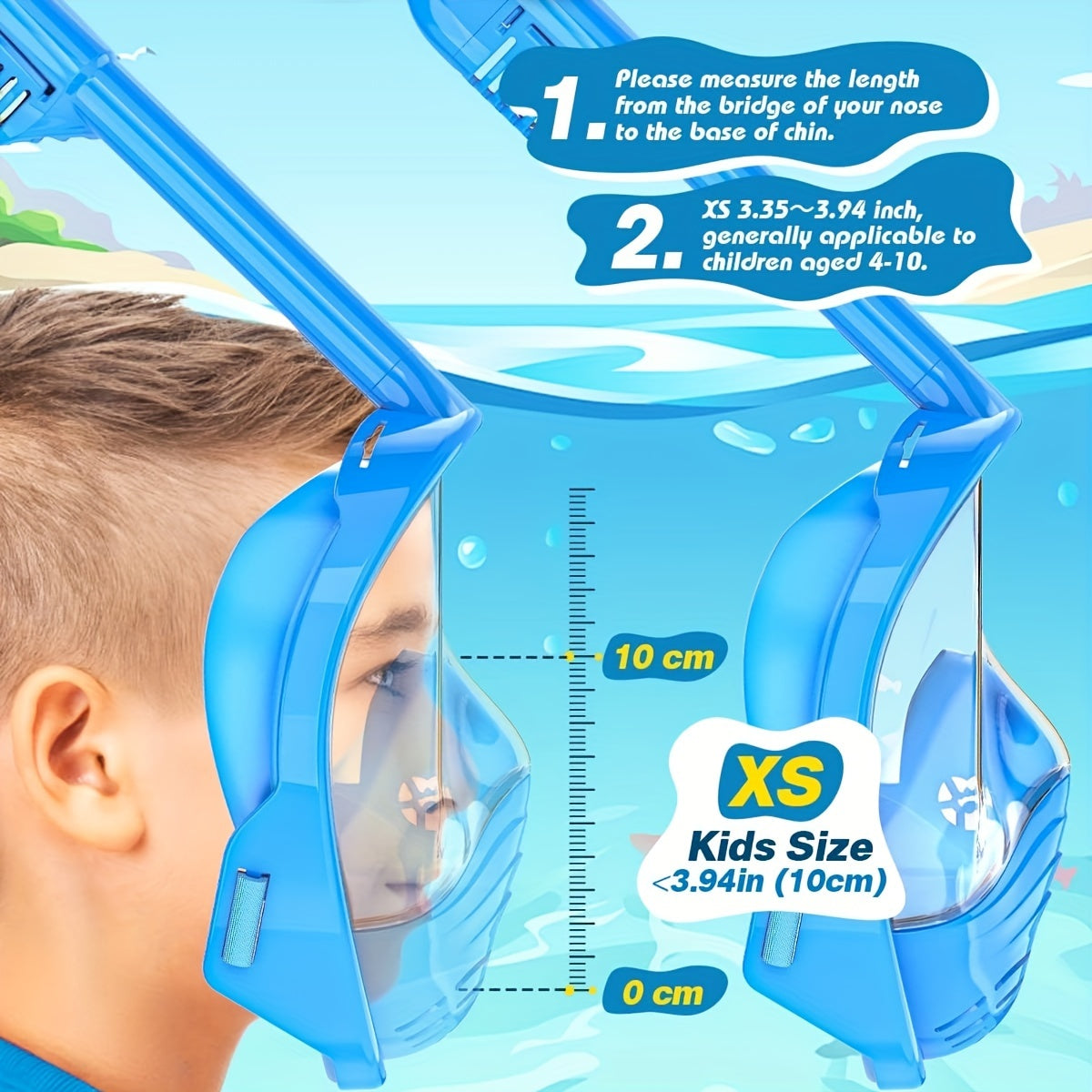HD Panoramic Snorkelling Mask Set – Enhanced Visibility and Comfort for Snorkelling and Swimming