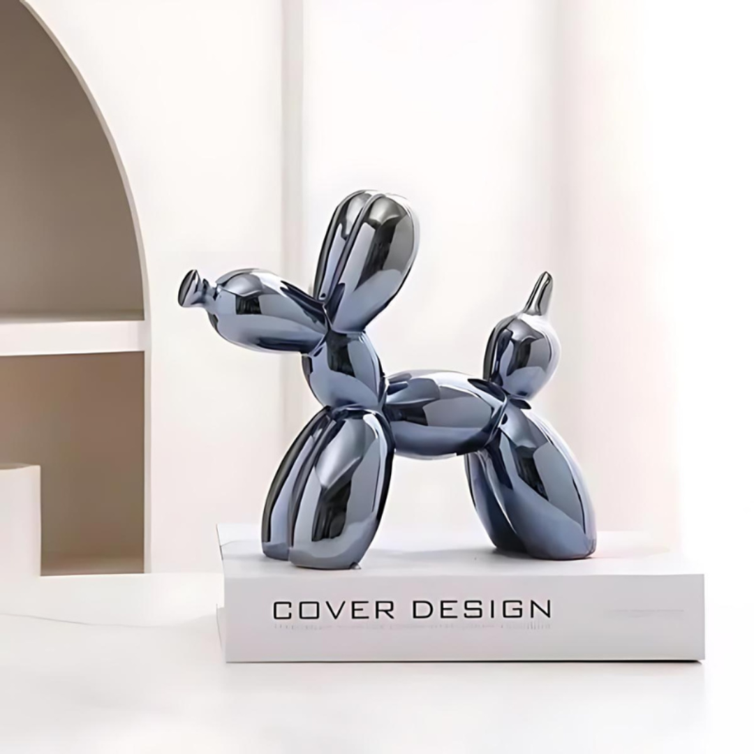 Ceramic Dog Sculpture | Balloon Dog Design | Decorative Artwork | Playful Eye-Catcher | High-Quality Material | Living Room Bedroom Office | Unique Modern Interior Decoration | Perfect Gift | Various Colours