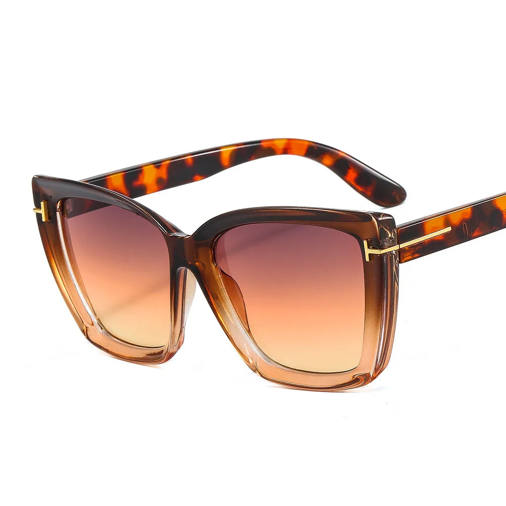 Stylish Cat-Eye Sunglasses with UV Protection and Gradient - VueLuxe