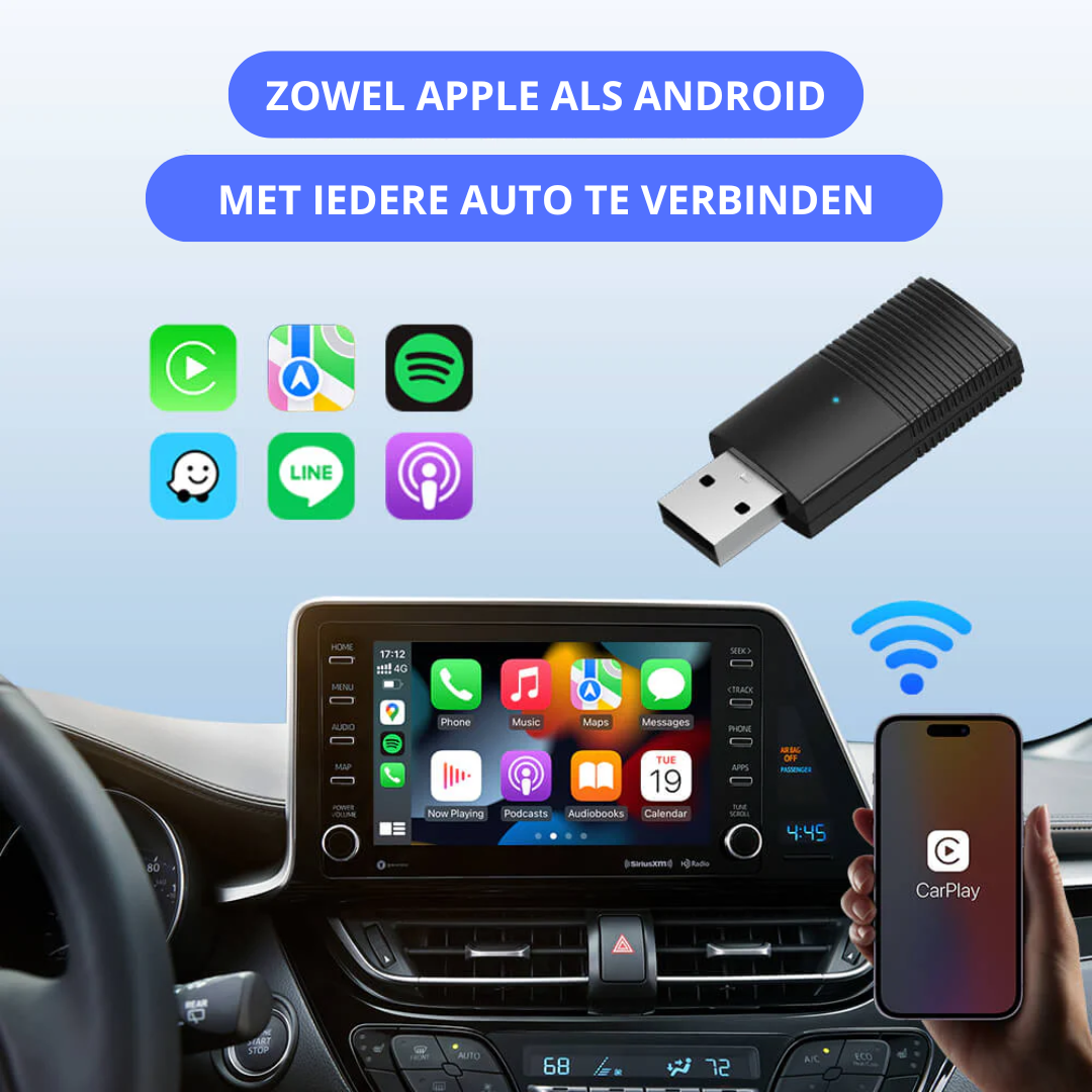 Apple/Android Carplay | Experience wireless Carplay in your car | Direct connection via BT
