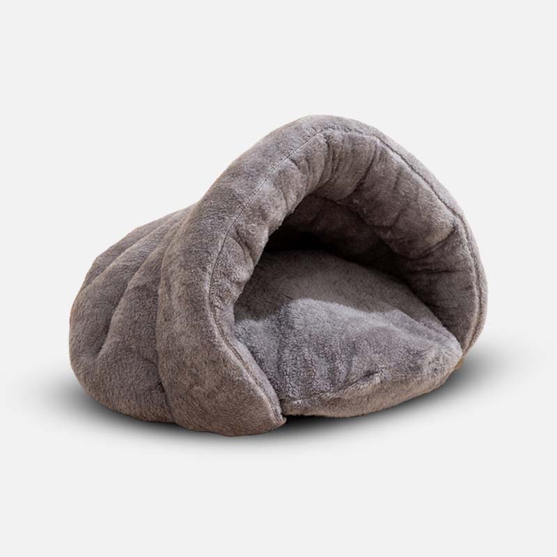 Calming Winter Cave Dog Bed - CozyCave Winter Magic Retreat