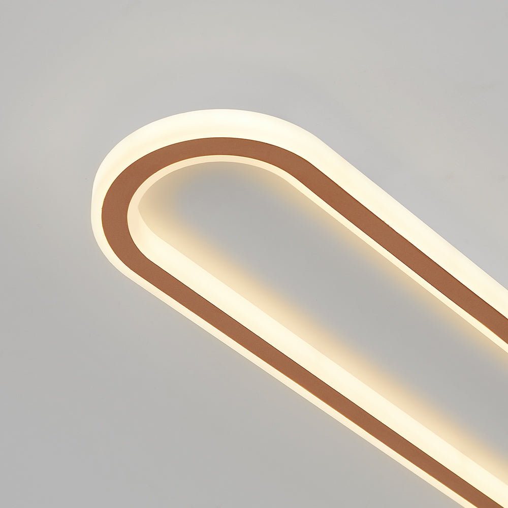 Minimalist Elliptical LED Ceiling Light Metal/Acrylic Black/Gold/Rose Gold