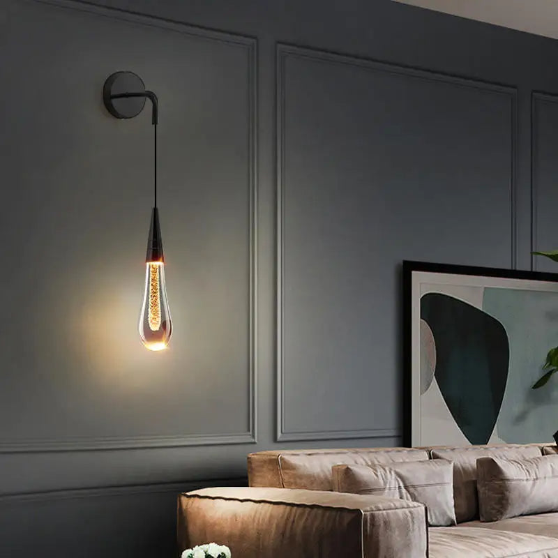 Drop-shaped Wall Light with Warm Glow - Solena