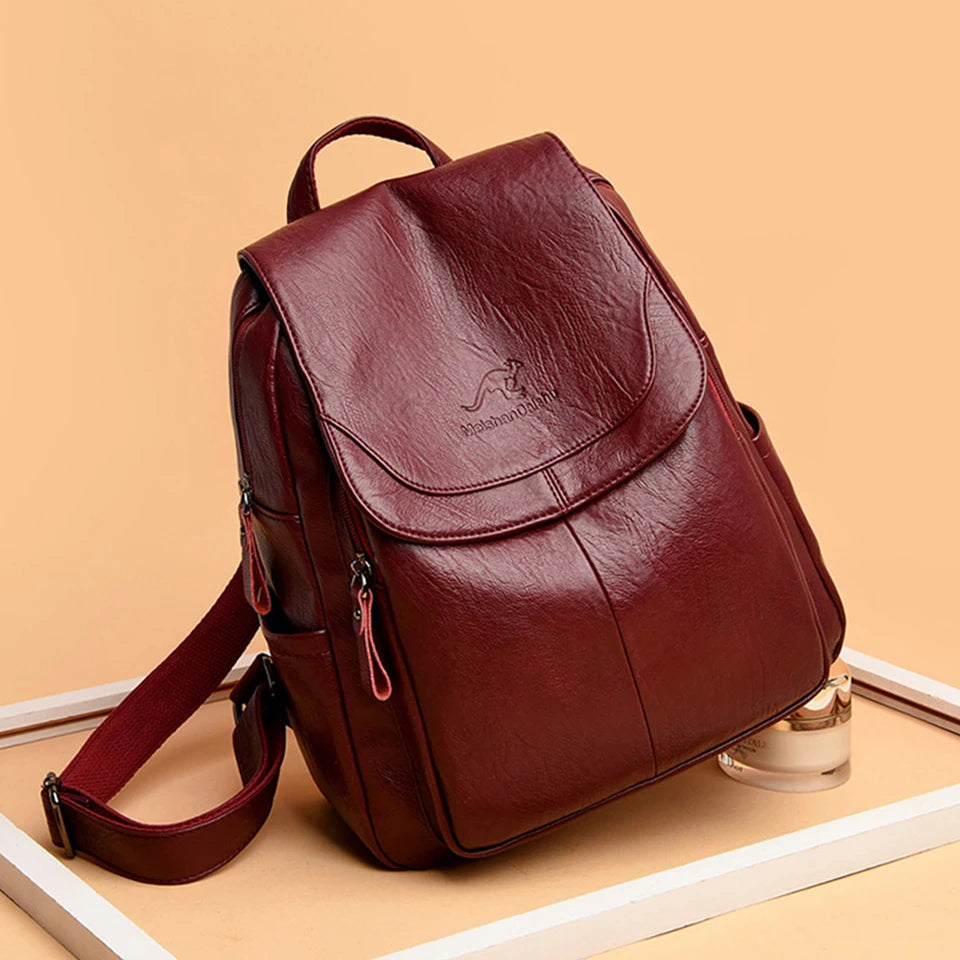 Anti-theft Mini Leather Backpack for Women