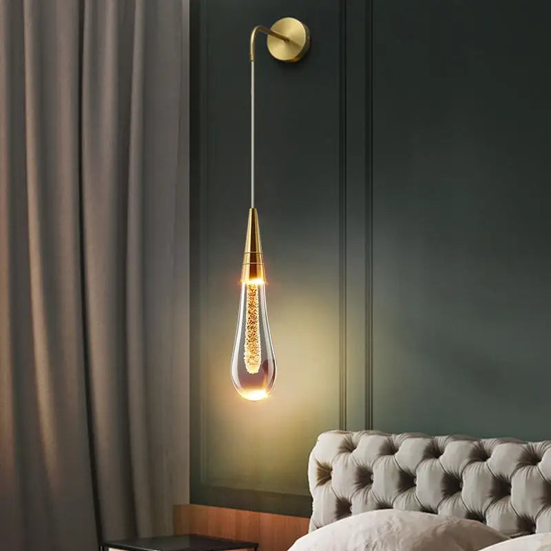 Drop-shaped Wall Light with Warm Glow - Solena