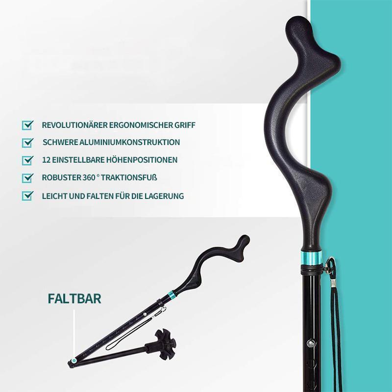 Folding and Retractable Walking Stick