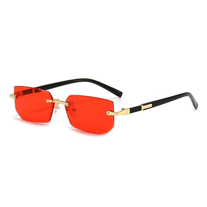 Stylish Rectangular Rimless Sunglasses for Women - KlaraView