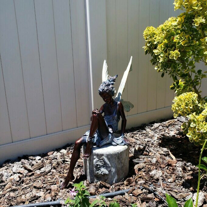 Sandsberg Sitting Fairy Garden Statue