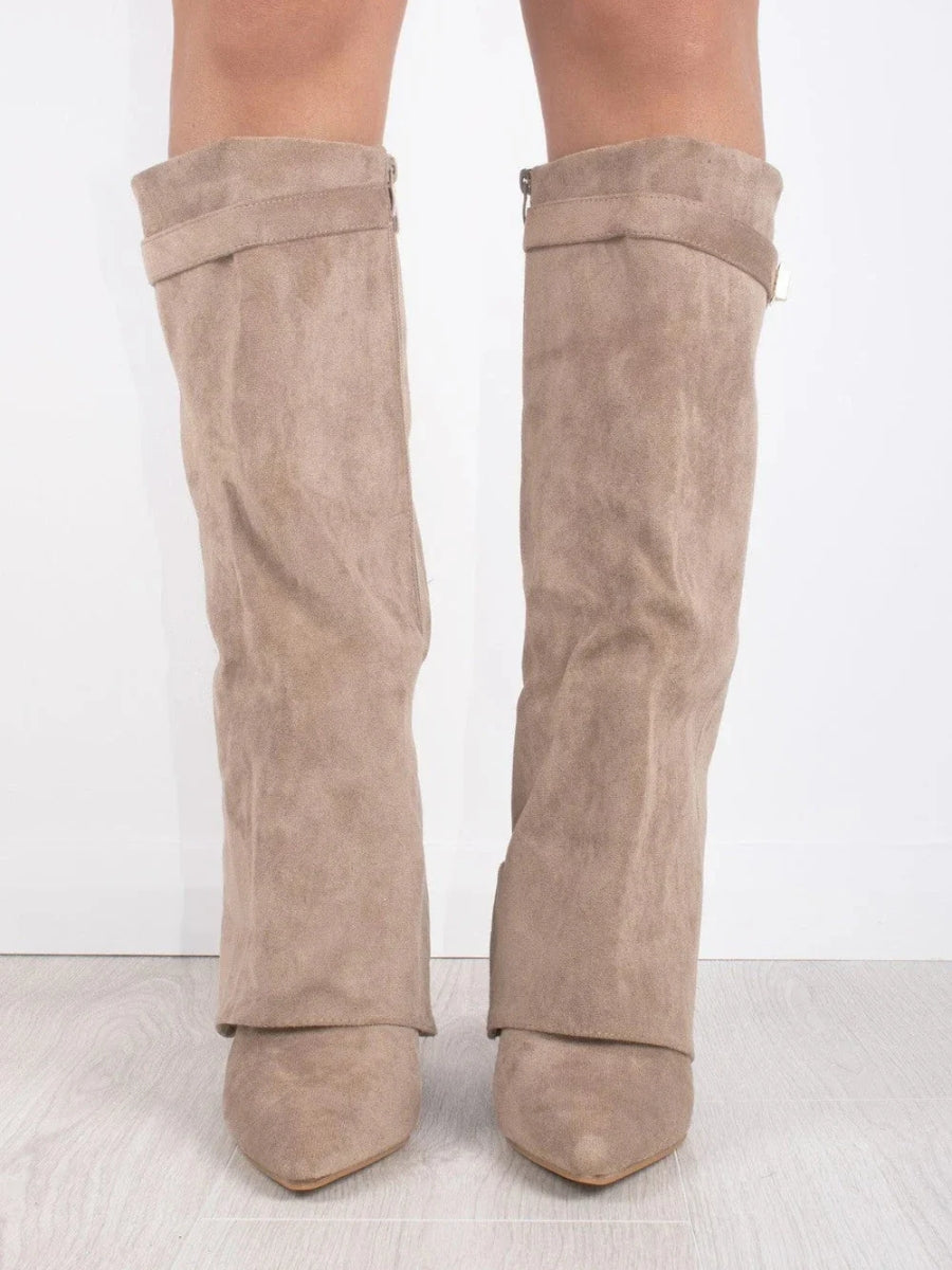 Modern High Suede Boots for Women