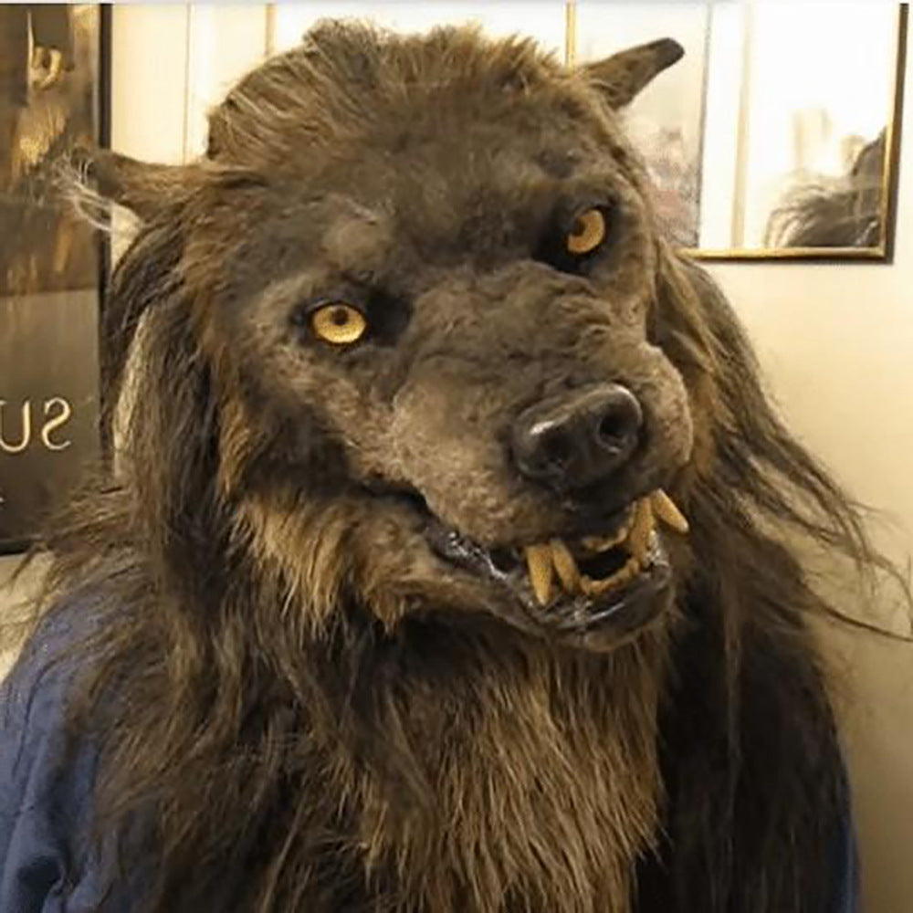 WolfLux LED Werewolf Mask | Glowing Eyes & Movable Ears for Perfect Cosplay & Halloween Costume