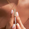 AmaraBloom Luxury Keepsake Necklace | Engraved zirconia pendant for cherished connections