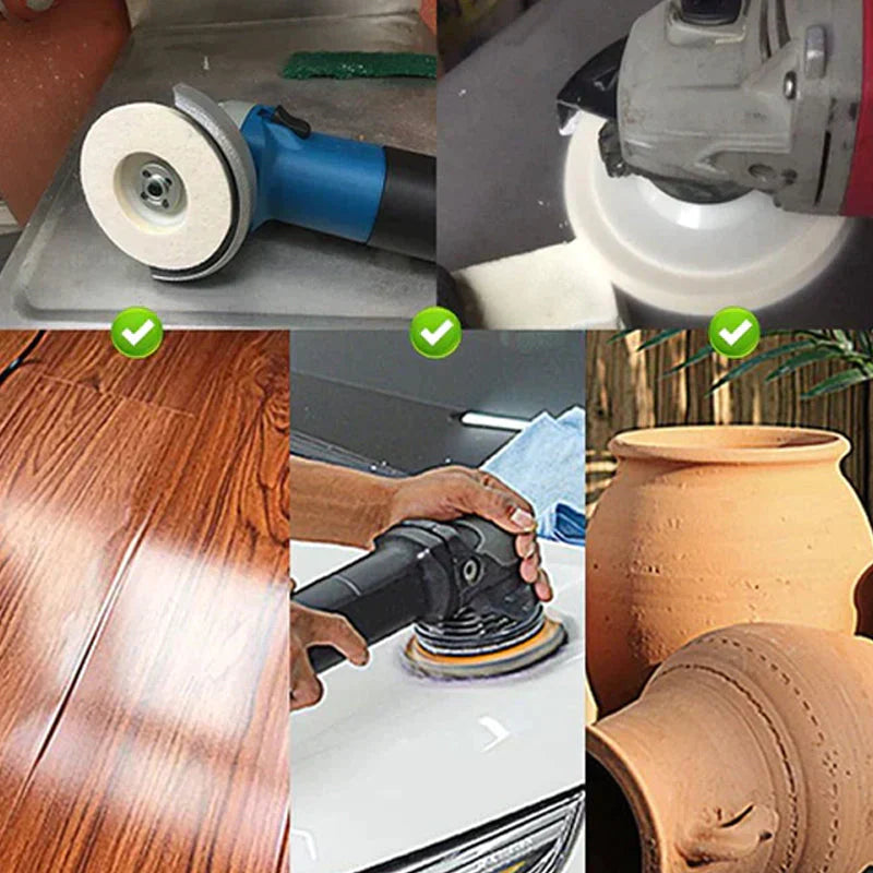 Set of 3 Wool Polishing Discs – Polistra