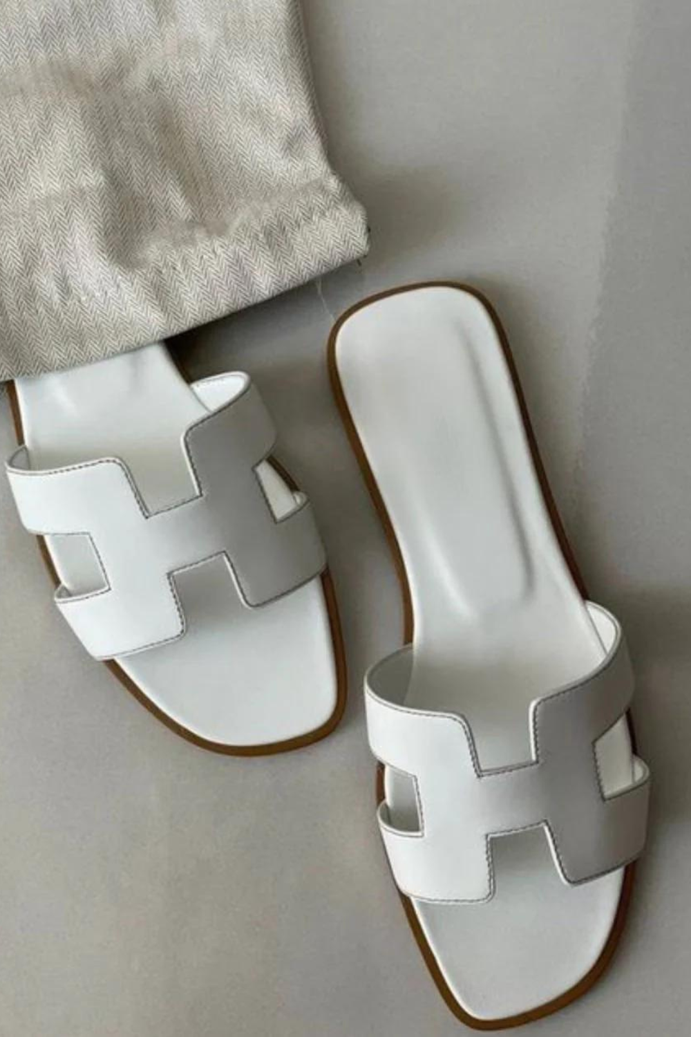 Helena | Ladies Leather Slippers with Luxury Design | Summer