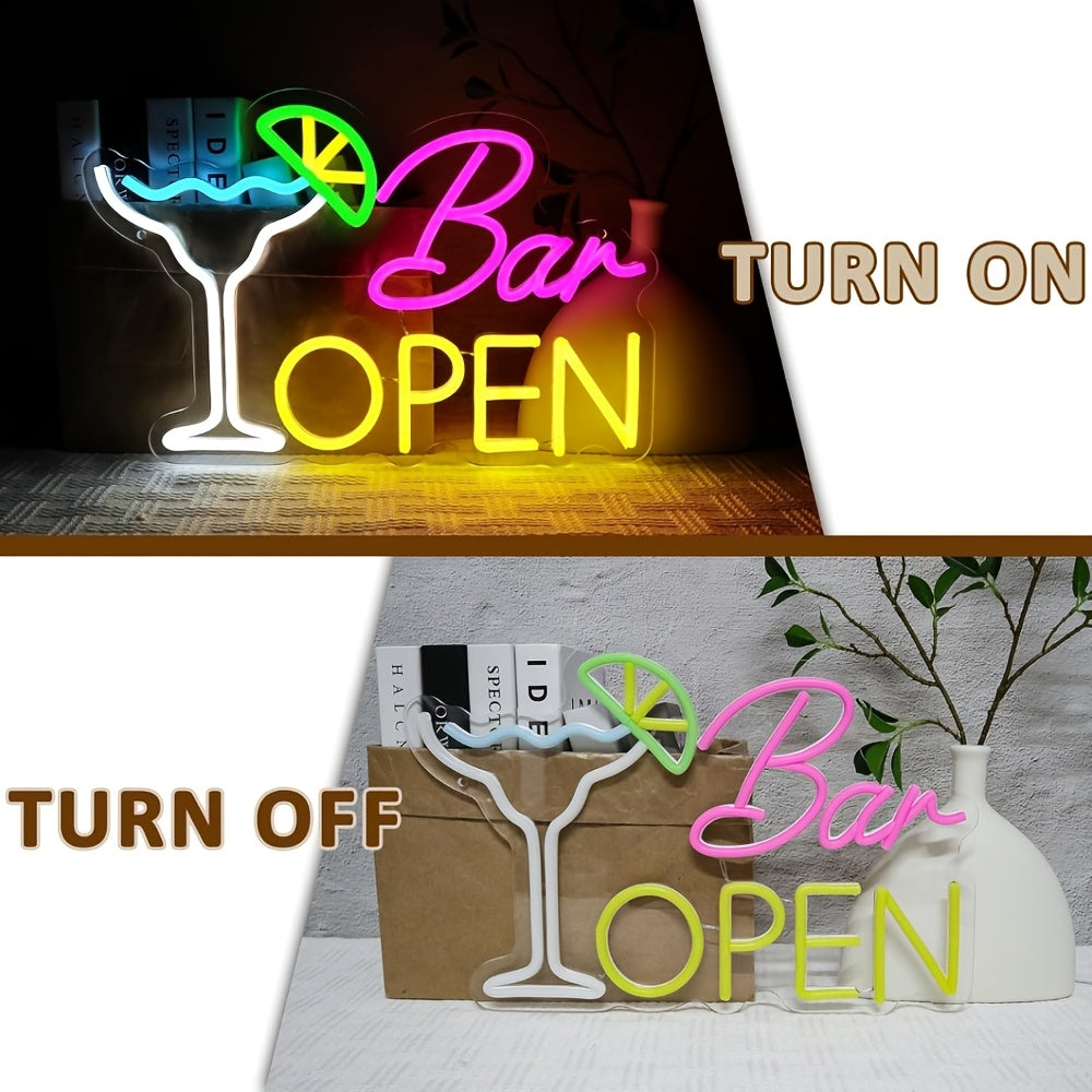 Illuminated Sign "Bar Open" – Atmospheric Decoration