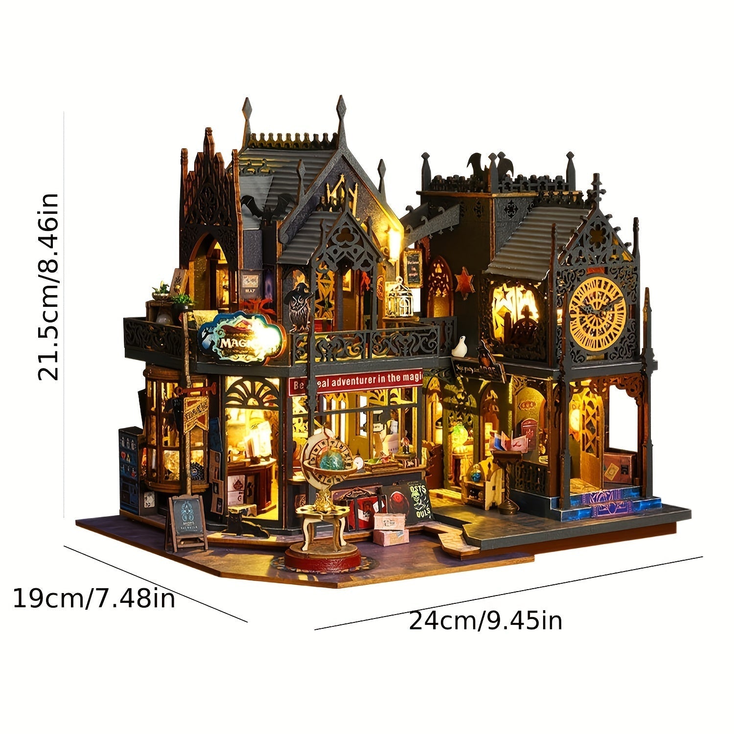 Enchanted Book House – 3D Wooden Puzzle with Magical Lighting