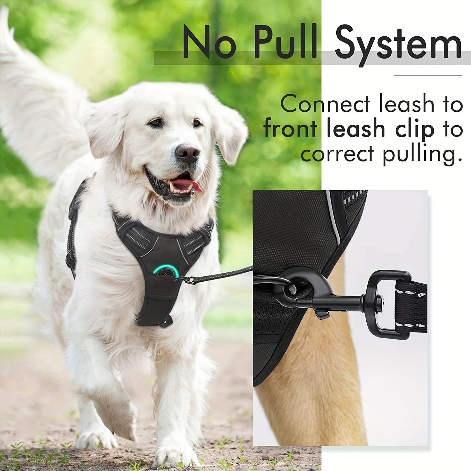 Reflective Dog Harness with Leash Set - Adjustable and Safe for Walking and Training