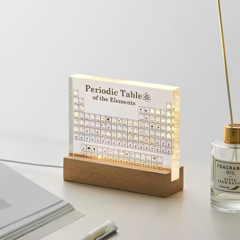 LuxaScience Periodic Table | Stylish 3D Acrylic Display with Real Elements
