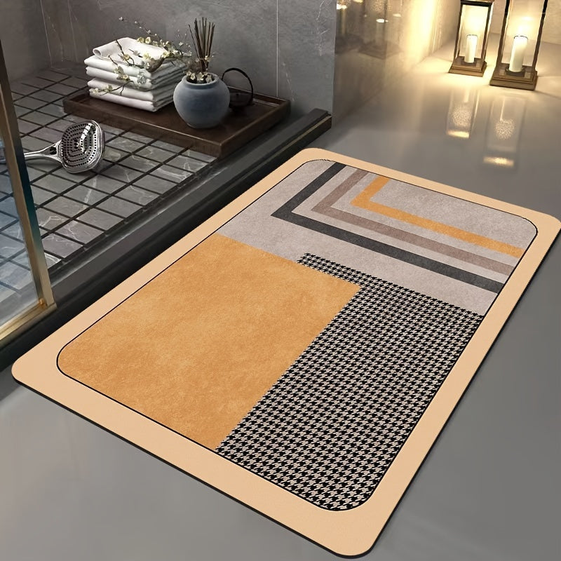 Luxury Geometric Bath Mat - For Stylish Bathrooms