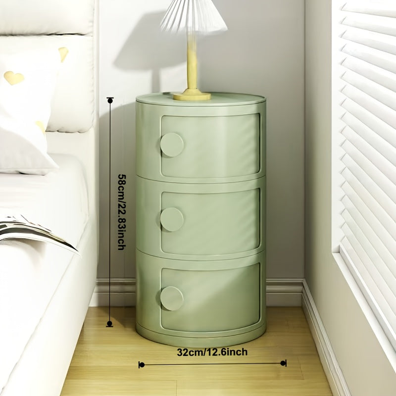 LumiStack Acrylic Bedside Table – Modern and Practical Storage