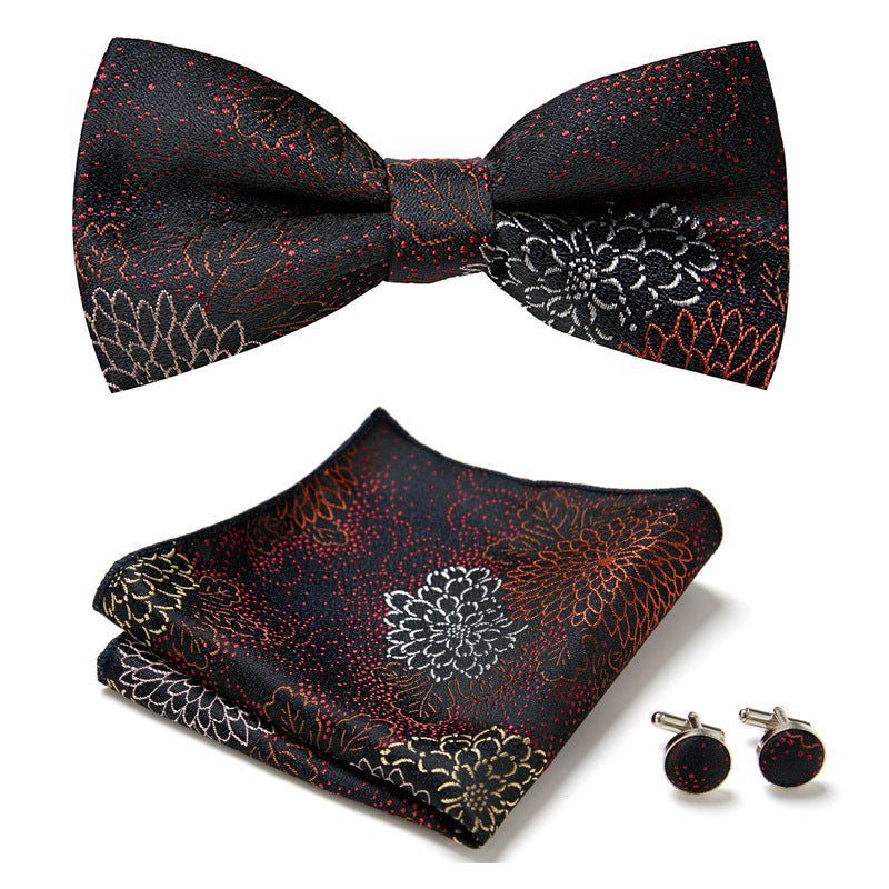 Three-Piece Set with Stylish Bow Ties