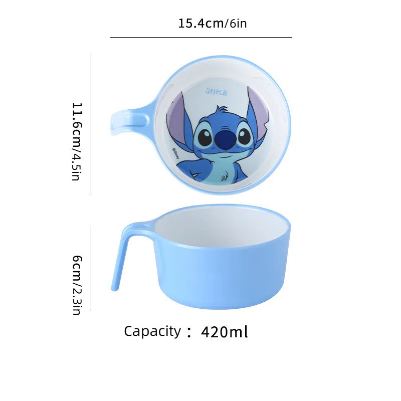 3-Piece Stitch Tableware Set – Bowl, Mug and Spoon with Cute Cartoon Design