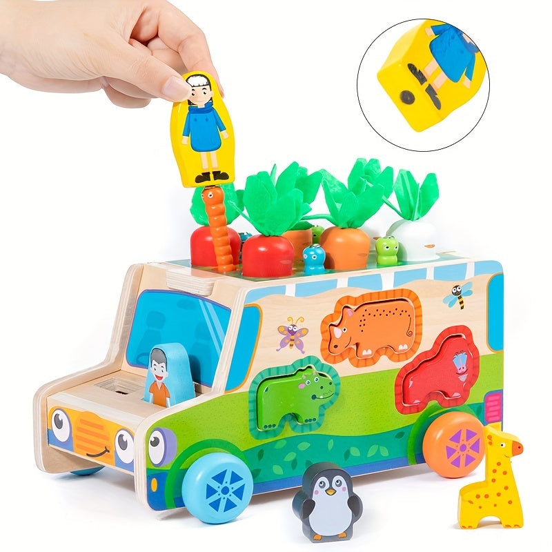 Educational Farm Play Vehicle - Animals and Vegetables in Action