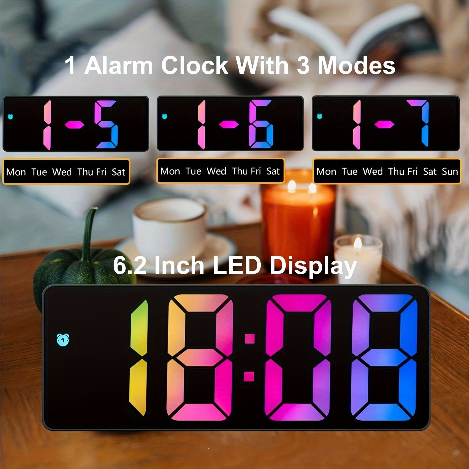 Colourful LED Digital Clock - For a Cheerful Start to the Day