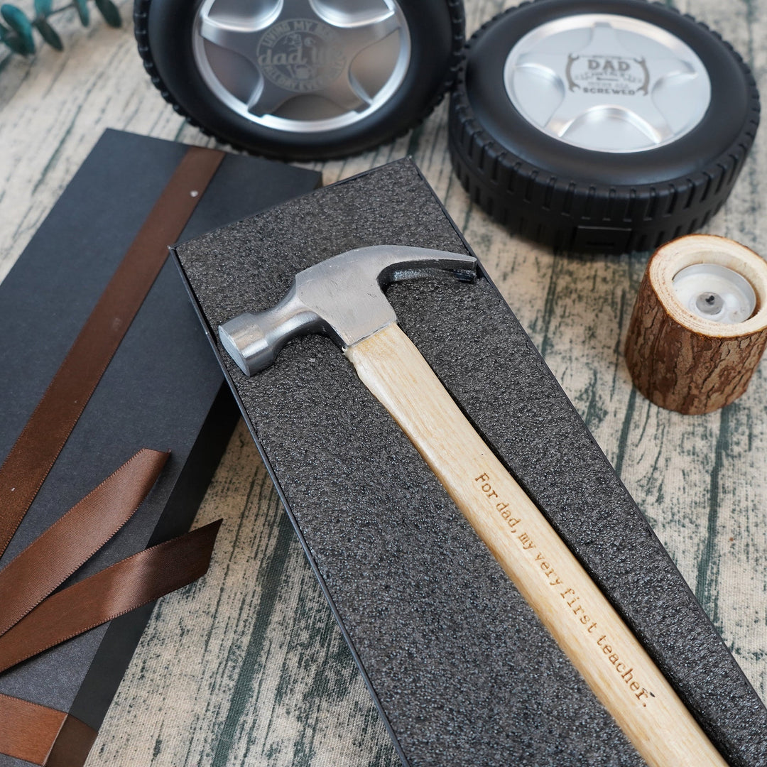 HammerName - This personalised tape measure and hammer set is a tribute to the hard work of a man or woman