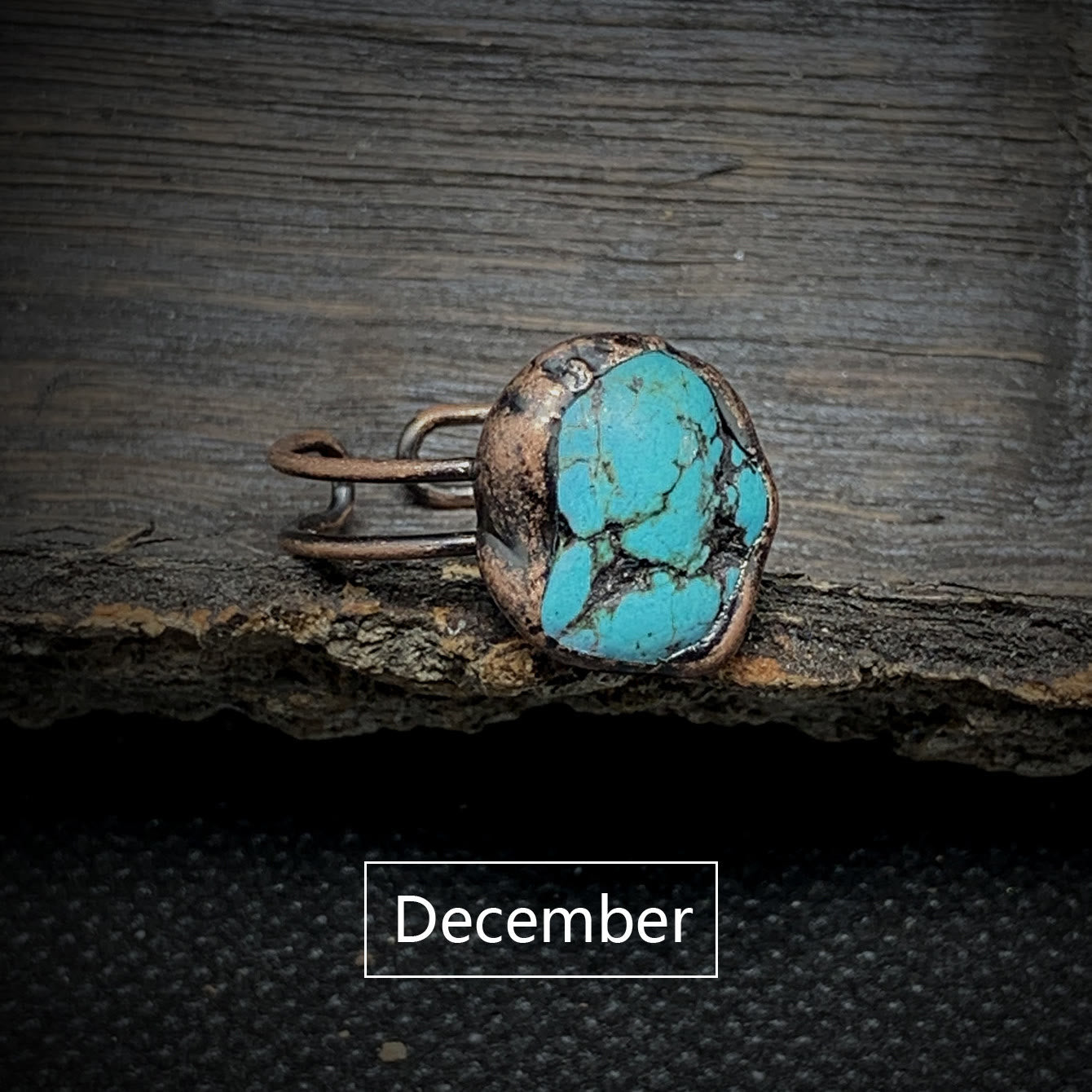 Natural Raw Stone Birth Ring – Selina