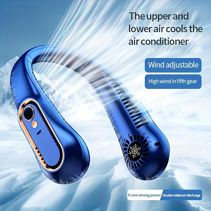 Rechargeable USB Neck Fan for Powerful, Silent Cooling – Perfect for Outdoor and Indoor Use