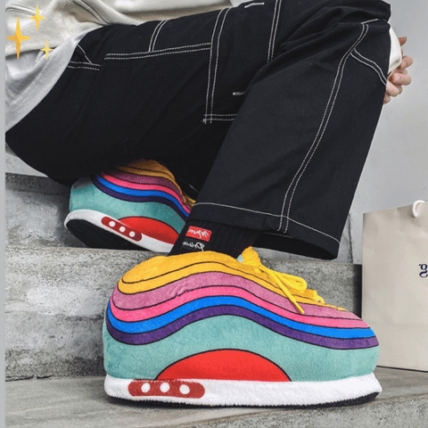 ComfySneak Slippers – Large Sneakers in Trendy Coloured Designs with Anti-Slip Sole for Ultimate Comfort at Home