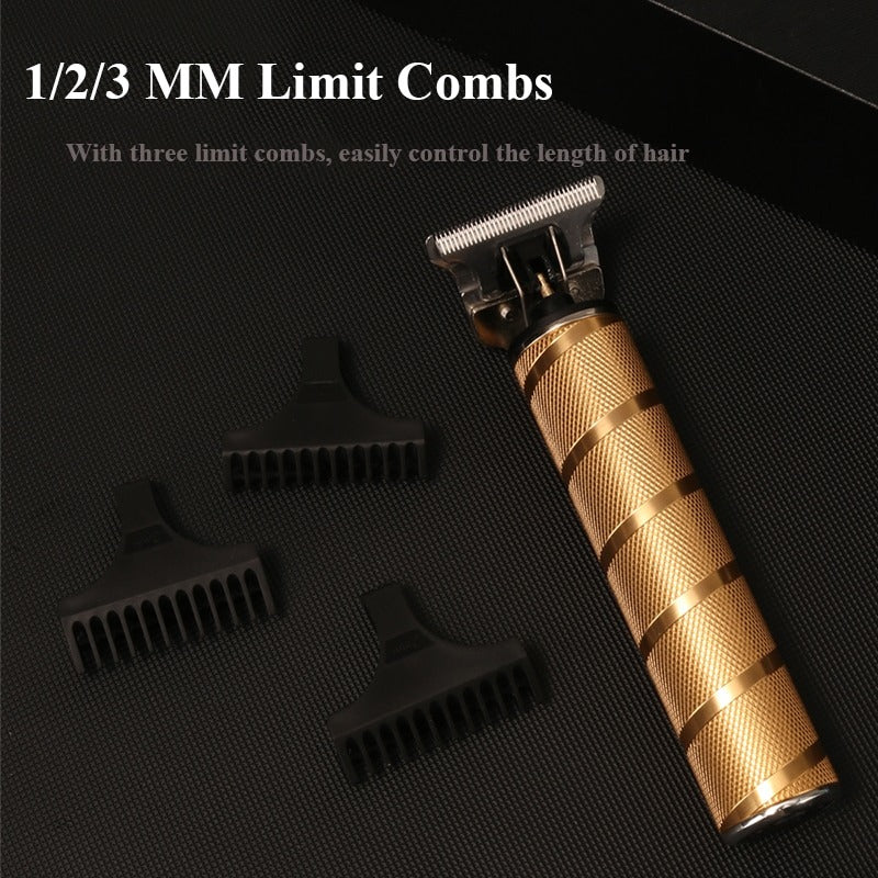 3-in-1 Professional Hair Clipper Set - Cordless Clipper, T-Blade Outliner and Foil Shaver for Men